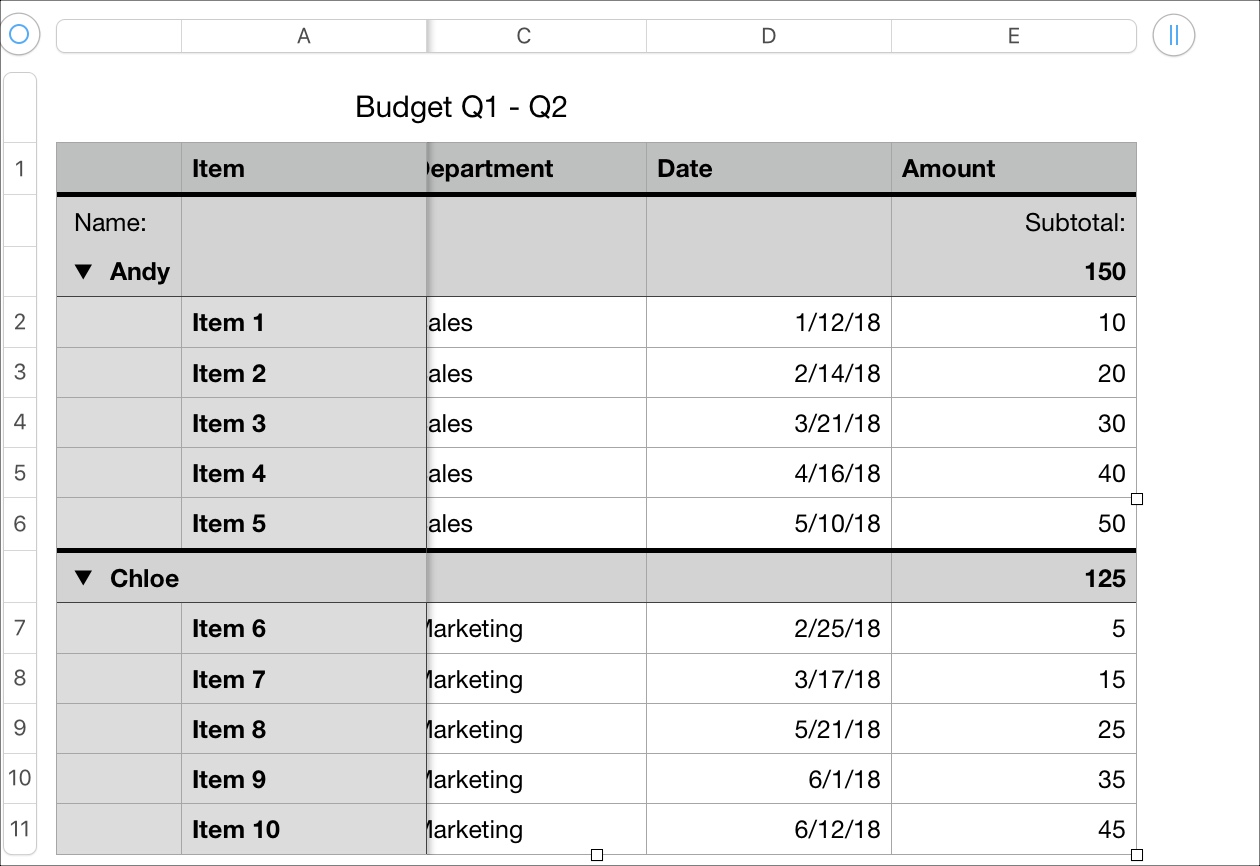 freezing panels in excel for mac